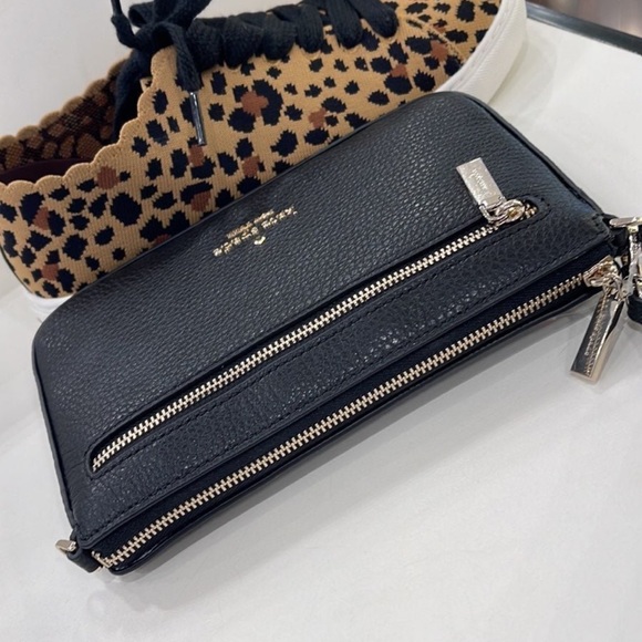 Kate Spade Leila Pebble Leather Convertible Wristlet Wallet Clutch 
Black - Picture 15 of 16